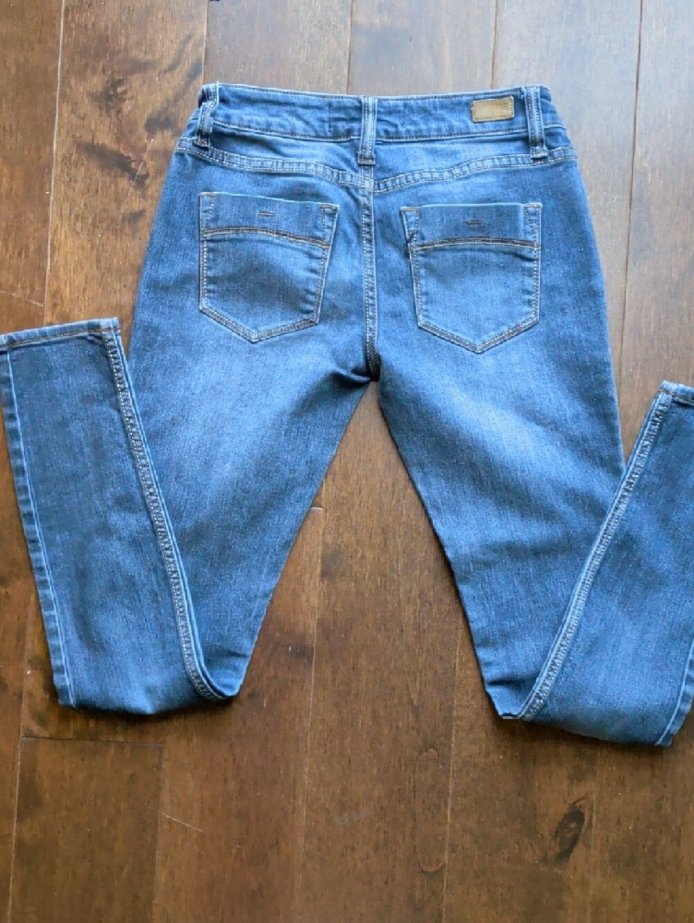 RSQ Slim Skinny Denim Jeans in Mid Blue - Picture 3 of 3